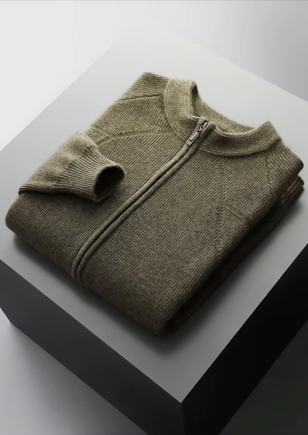 Udine Merino Ribbed Zip Cardigan