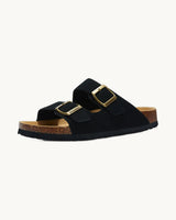 Siena Suede Two-Strap Sandal