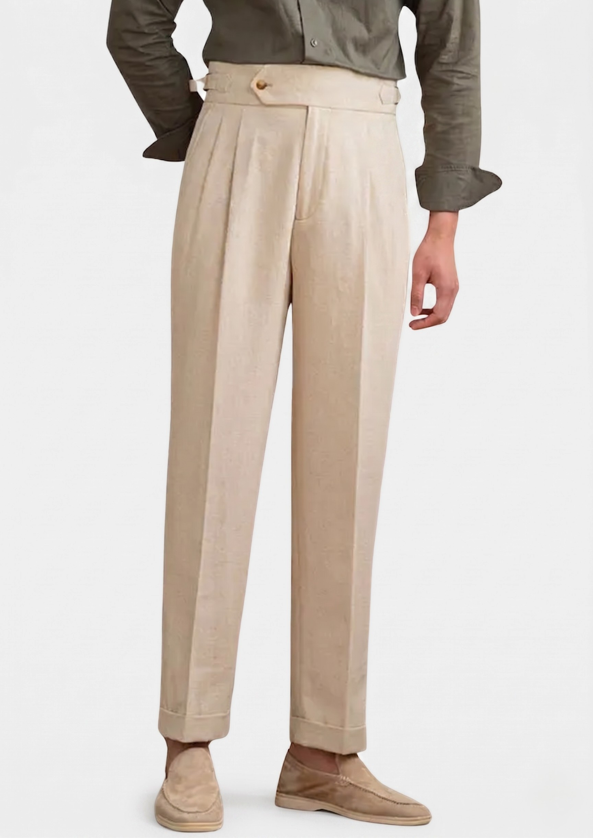 Ravello Pleated Linen Trousers