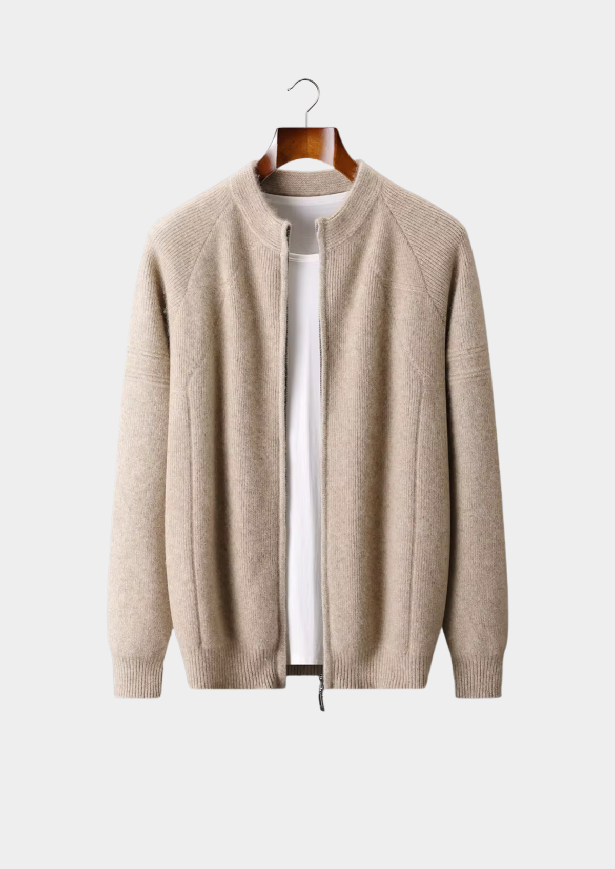 Udine Merino Ribbed Zip Cardigan