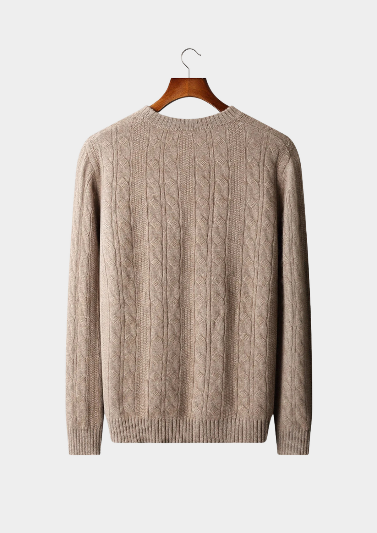 Lecco Merino Cable Crewneck