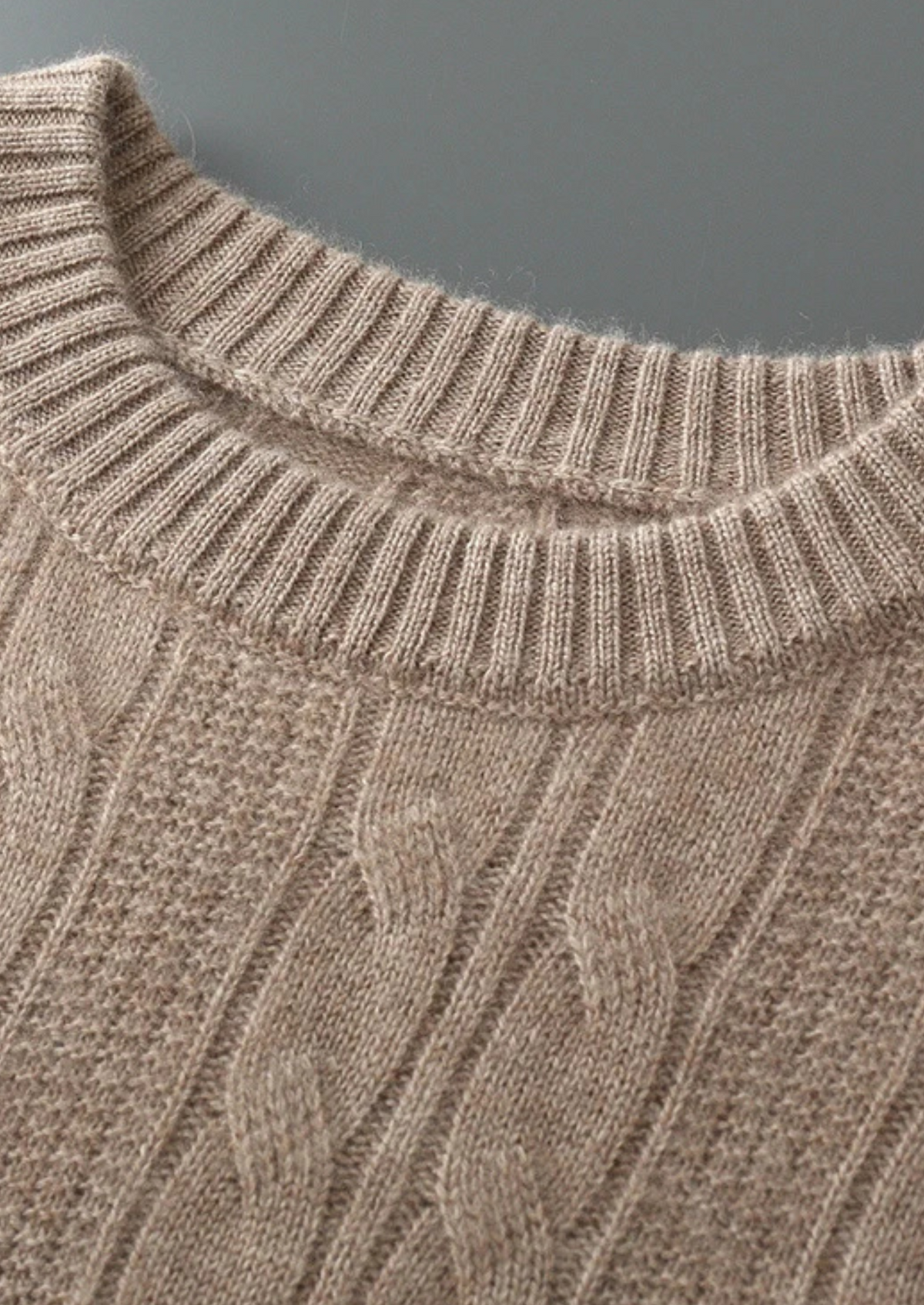 Lecco Merino Cable Crewneck