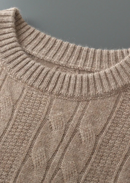 Lecco Merino Cable Crewneck