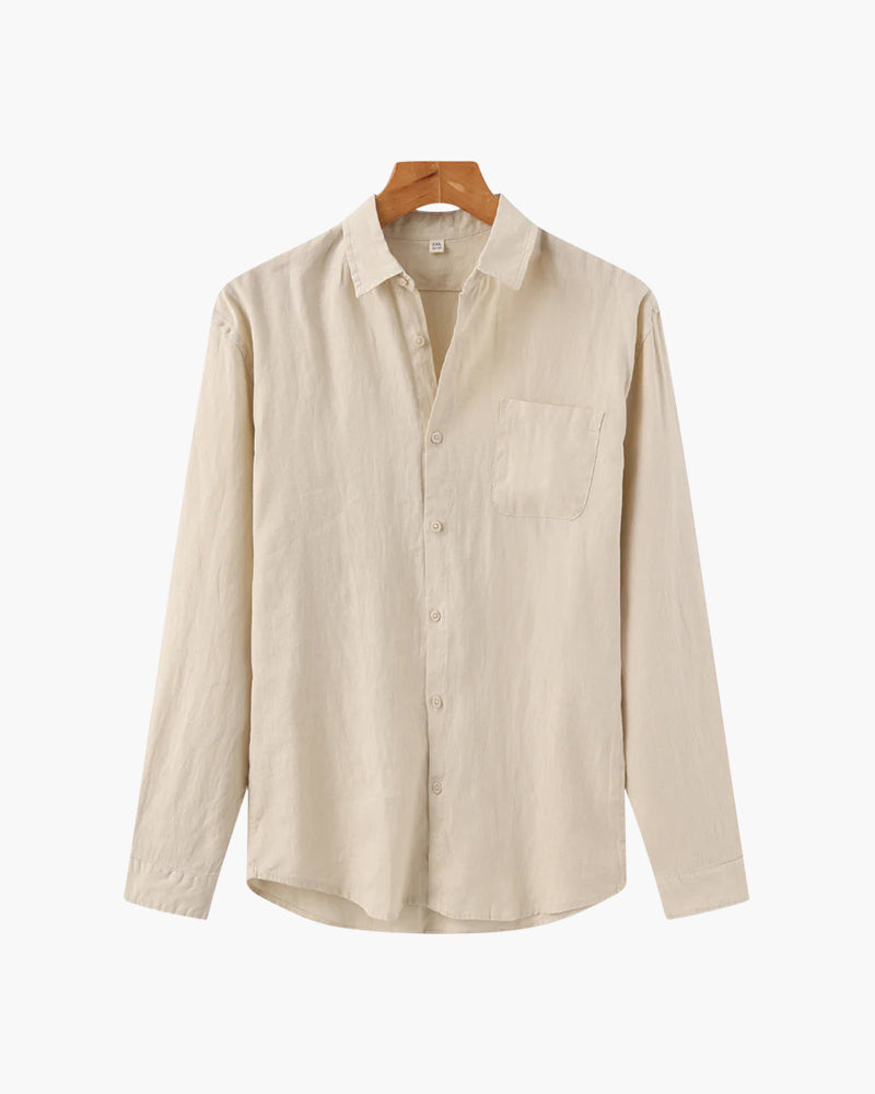 Capri Linen Shirt in Beige