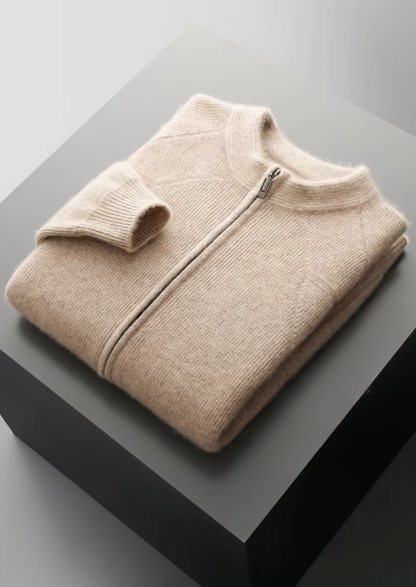Udine Merino Ribbed Zip Cardigan