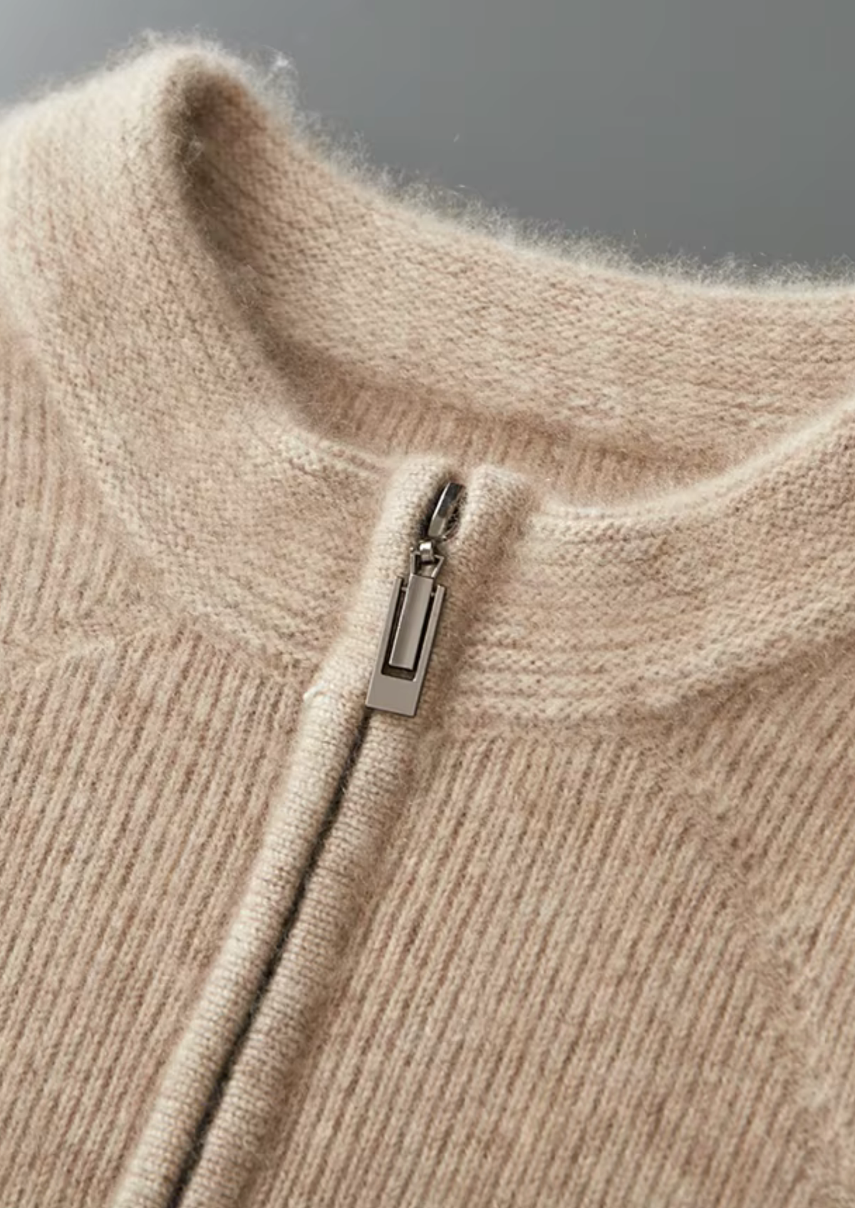 Udine Merino Ribbed Zip Cardigan