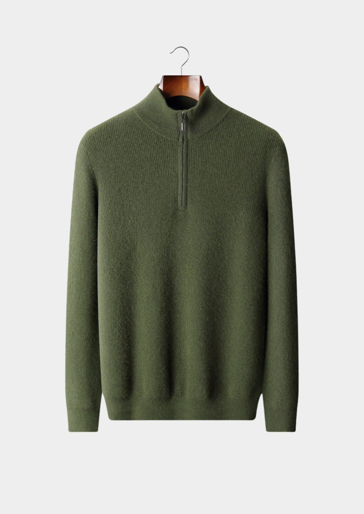 Bergamo Cashmere Ribbed Half-Zip