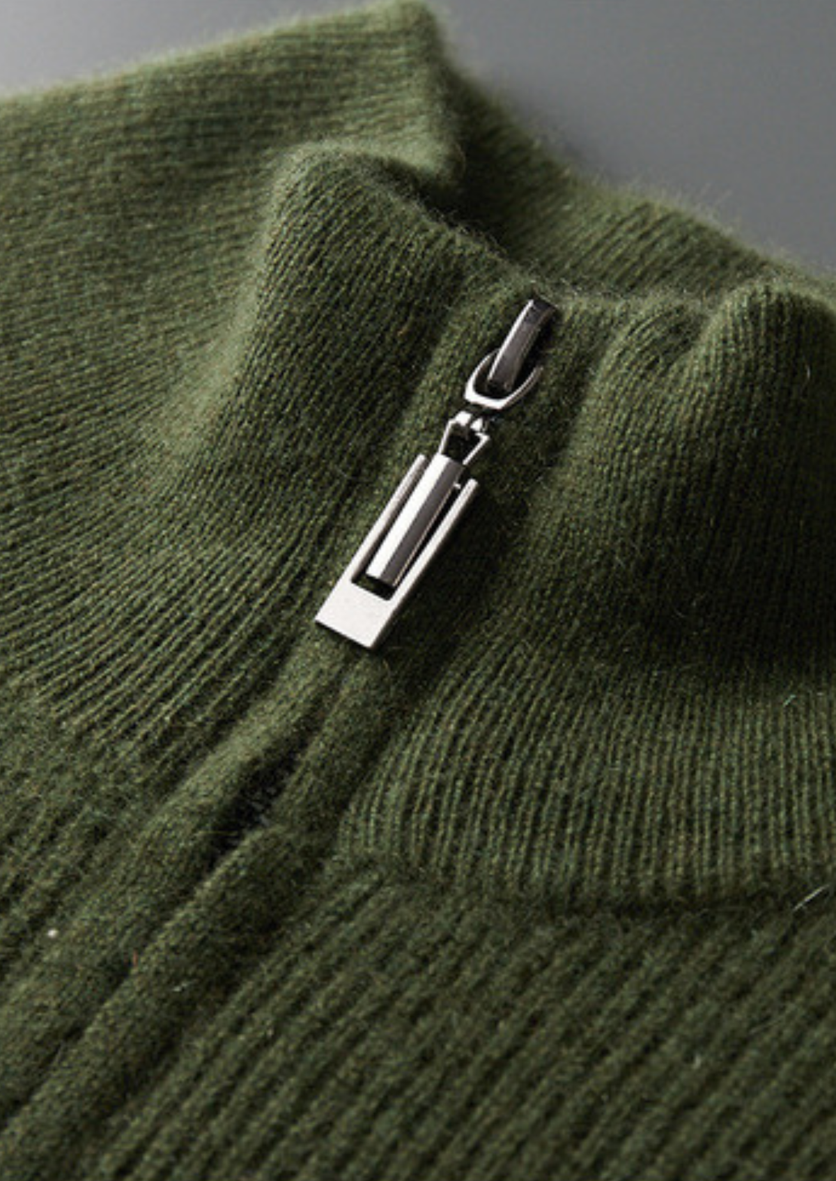 Bergamo Cashmere Ribbed Half-Zip