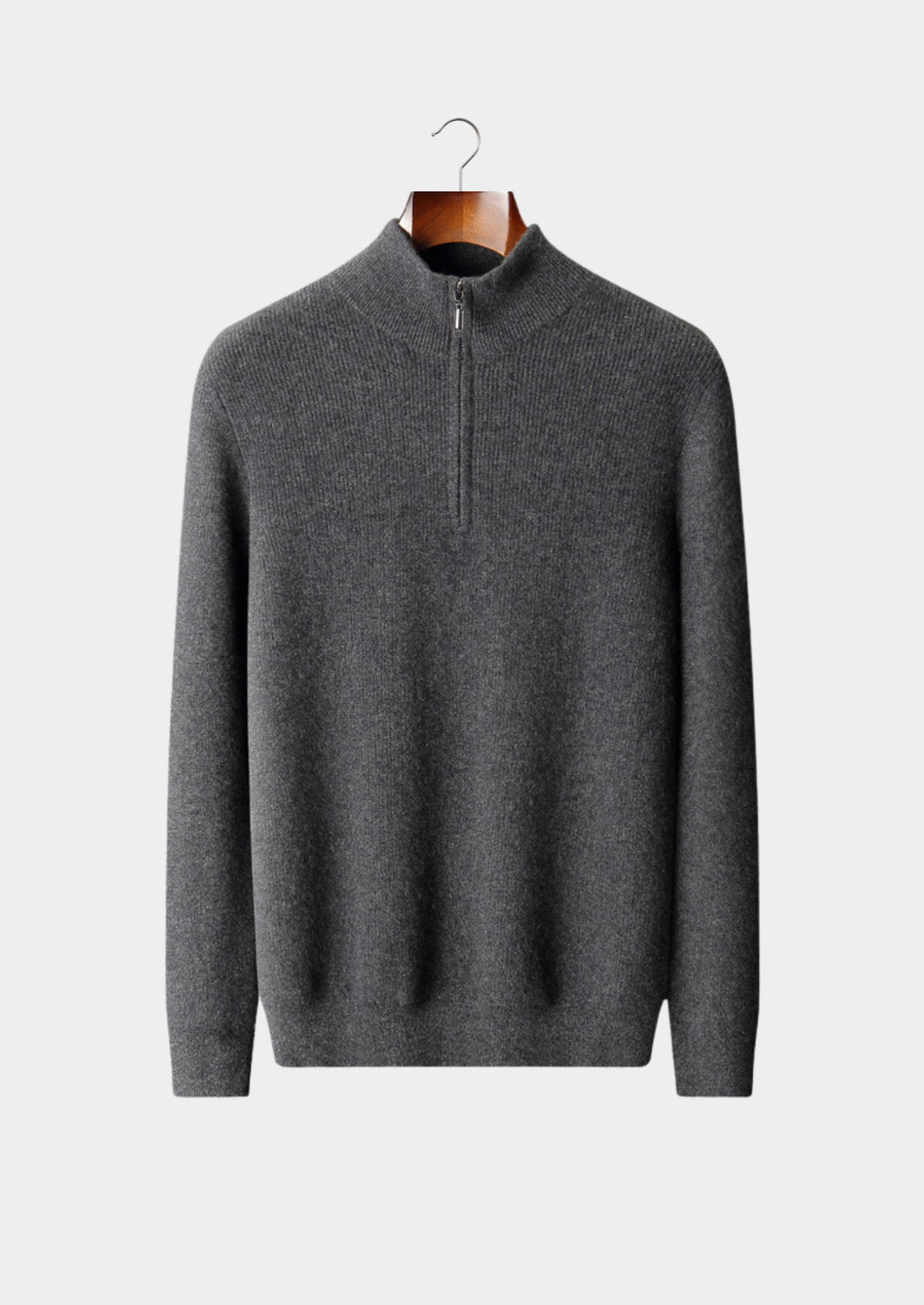 Bergamo Cashmere Ribbed Half-Zip