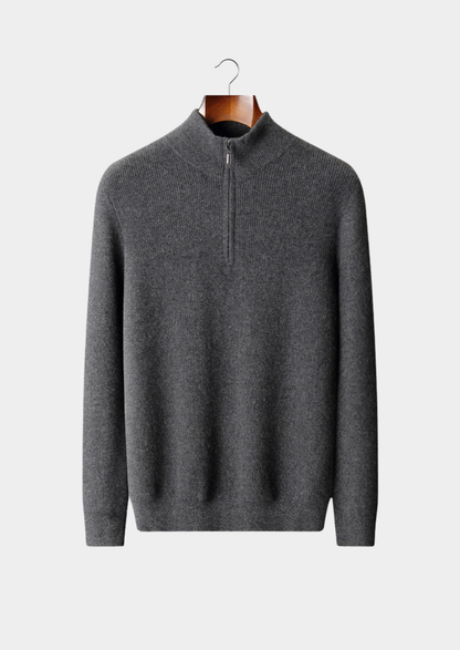 Bergamo Cashmere Ribbed Half-Zip