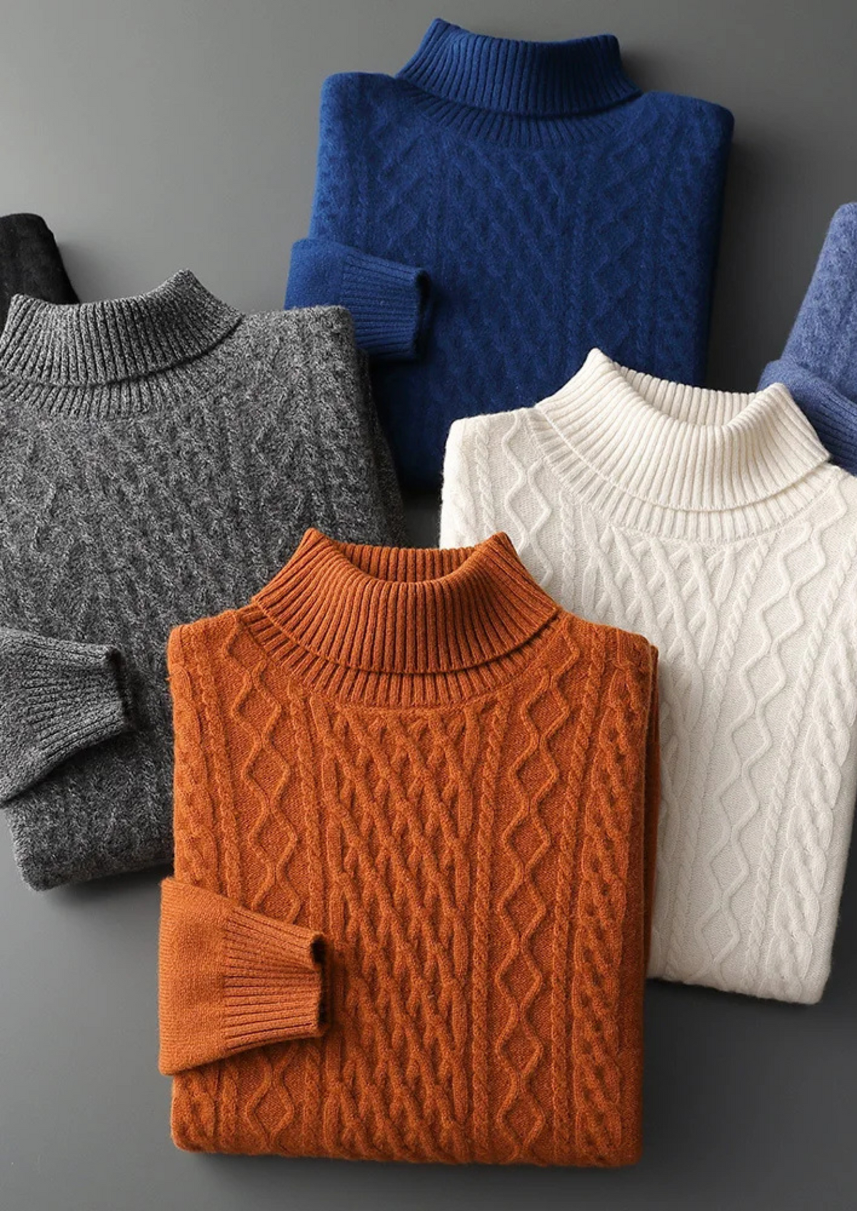 Bolzano Cable-Knit Rollneck, view 8