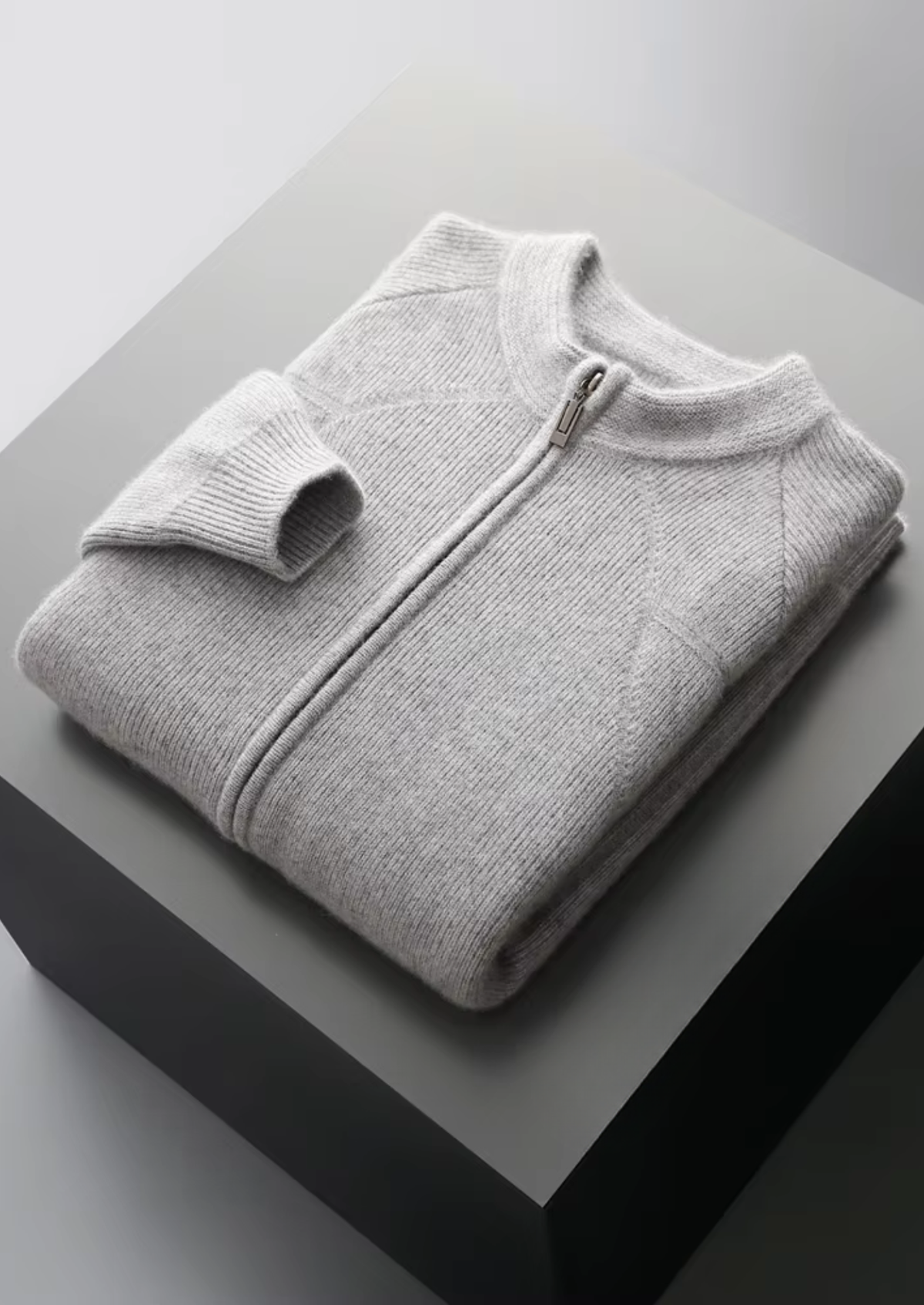 Udine Merino Ribbed Zip Cardigan
