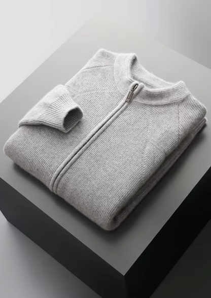 Udine Merino Ribbed Zip Cardigan