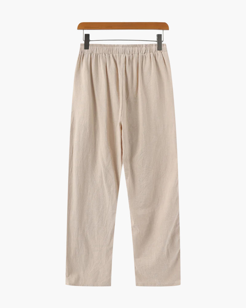 Riviera Linen Drawstring Trousers, view 5
