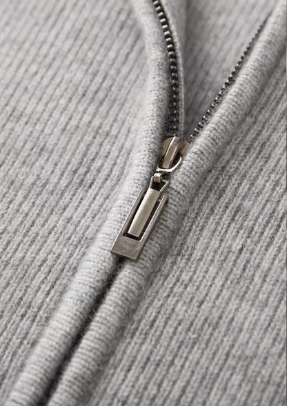Udine Merino Ribbed Zip Cardigan