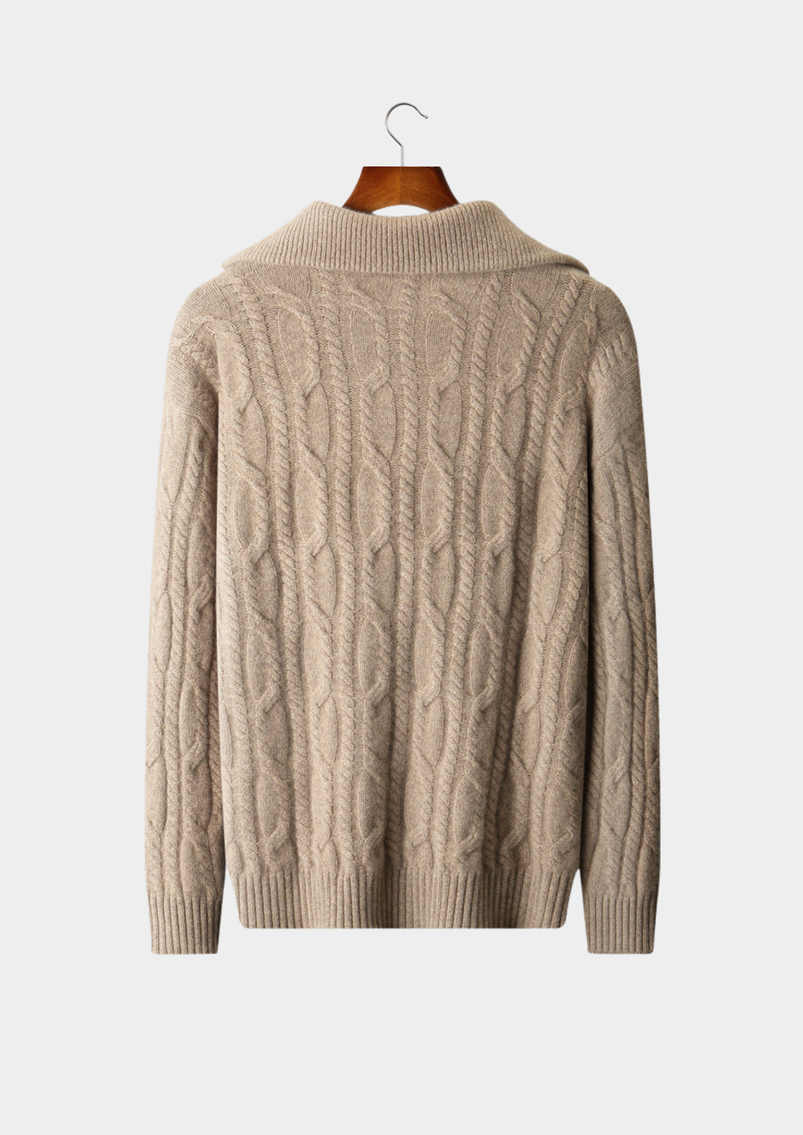 Aosta Cashmere Cable Half-Zip