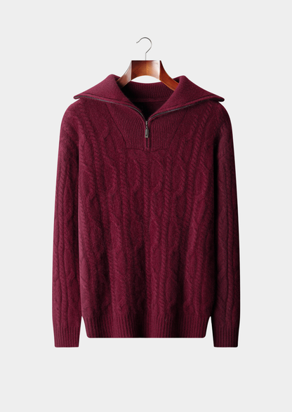 Aosta Cashmere Cable Half-Zip