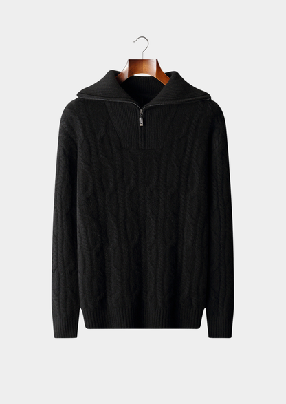 Aosta Cashmere Cable Half-Zip
