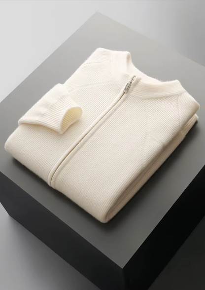 Udine Merino Ribbed Zip Cardigan