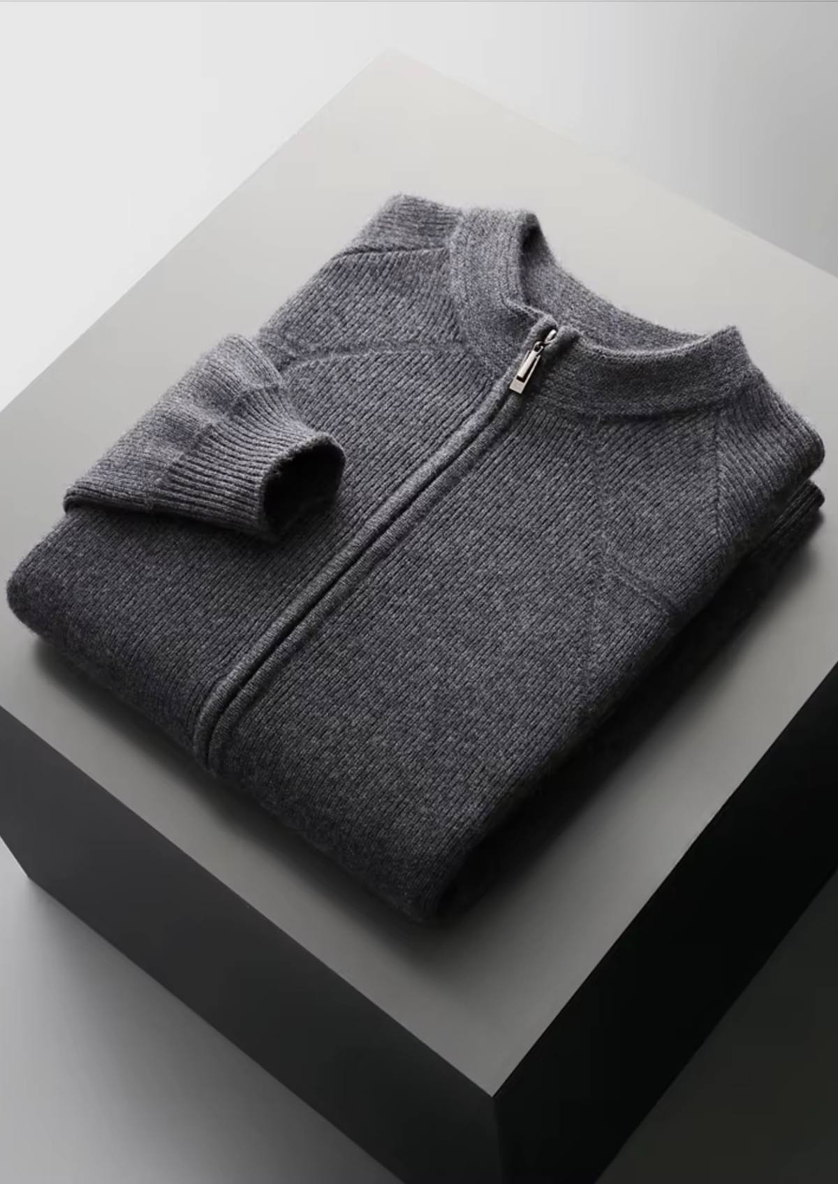 Udine Merino Ribbed Zip Cardigan
