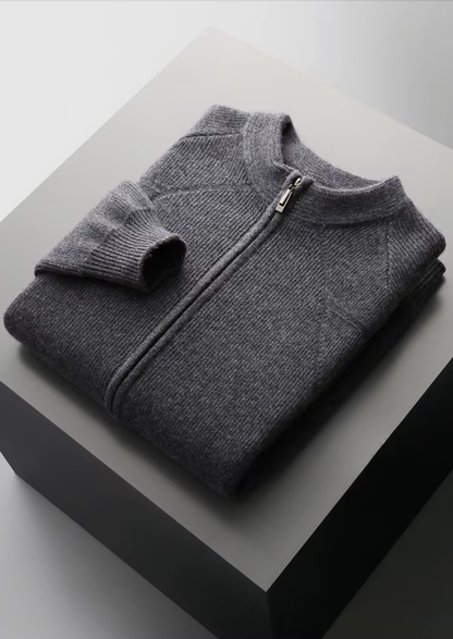 Udine Merino Ribbed Zip Cardigan