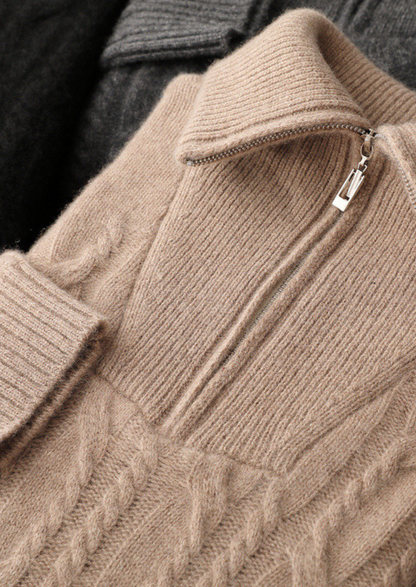 Aosta Cashmere Cable Half-Zip