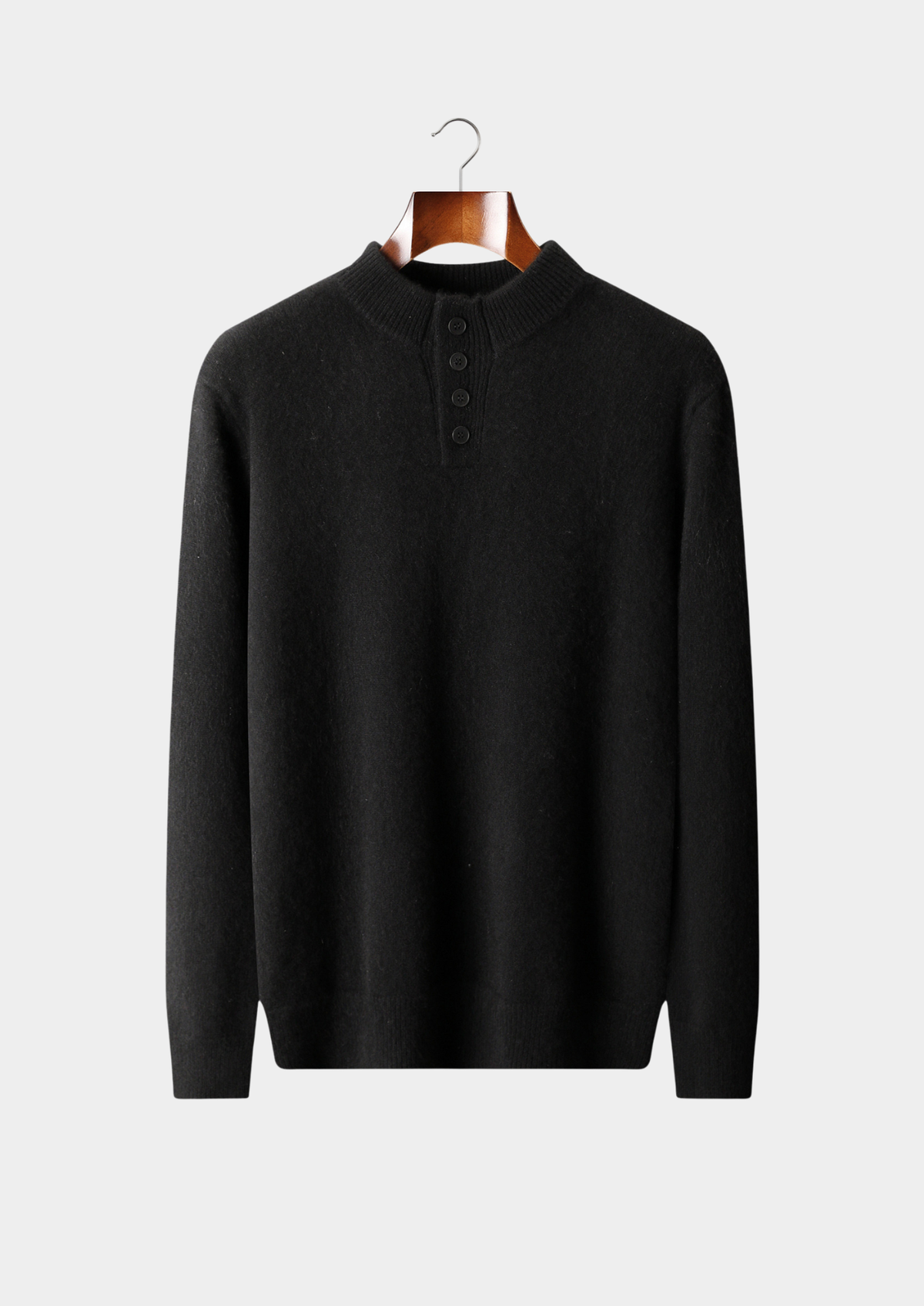 Verona Cashmere Button-Neck Sweater
