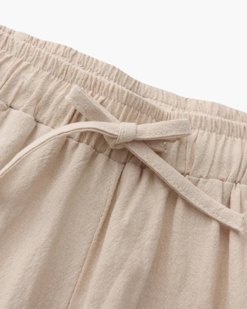 Riviera Linen Drawstring Trousers, view 4