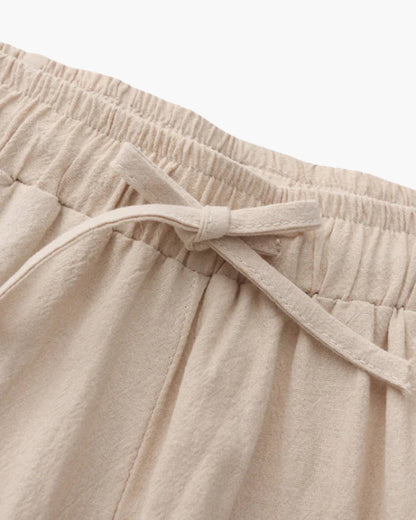 Riviera Linen Drawstring Trousers, view 4