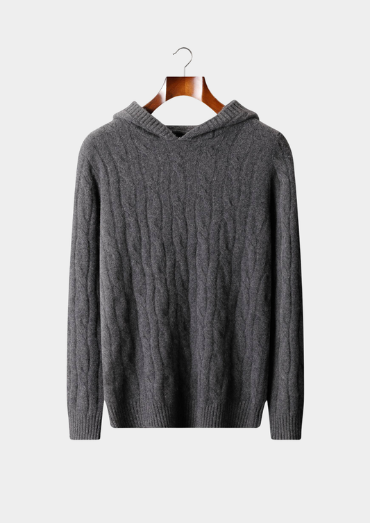 Livigno Cashmere Cable Hoodie