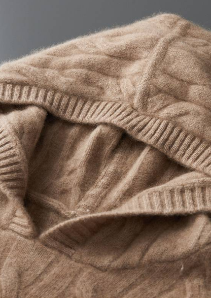 Livigno Cashmere Cable Hoodie