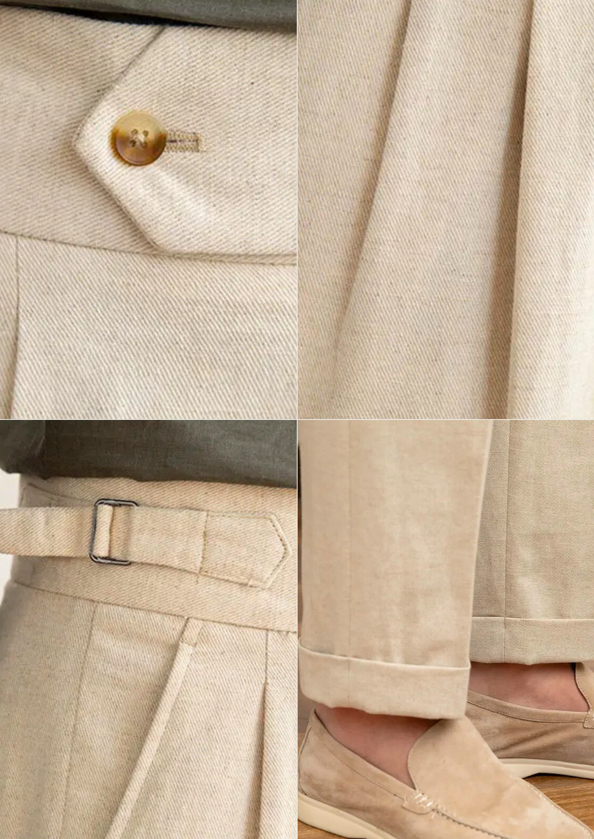 Ravello Pleated Linen Trousers