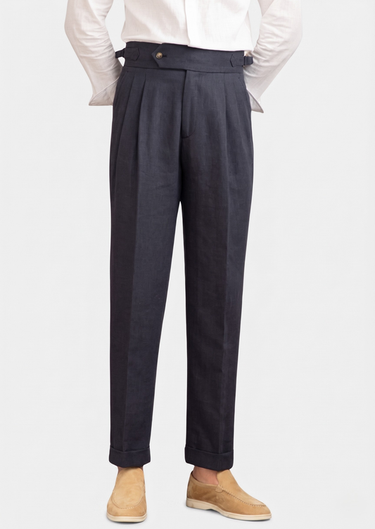 Ravello Pleated Linen Trousers