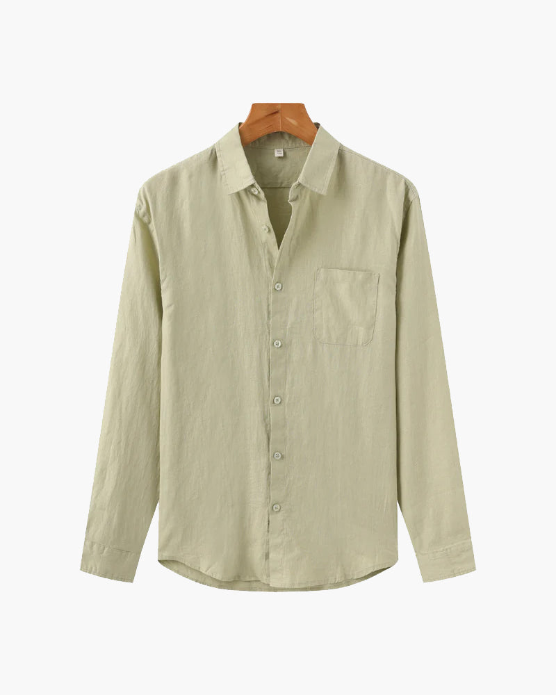 Capri Linen Shirt in Mint Green