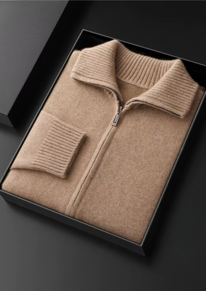 Asiago Cashmere Funnel Neck Cardigan