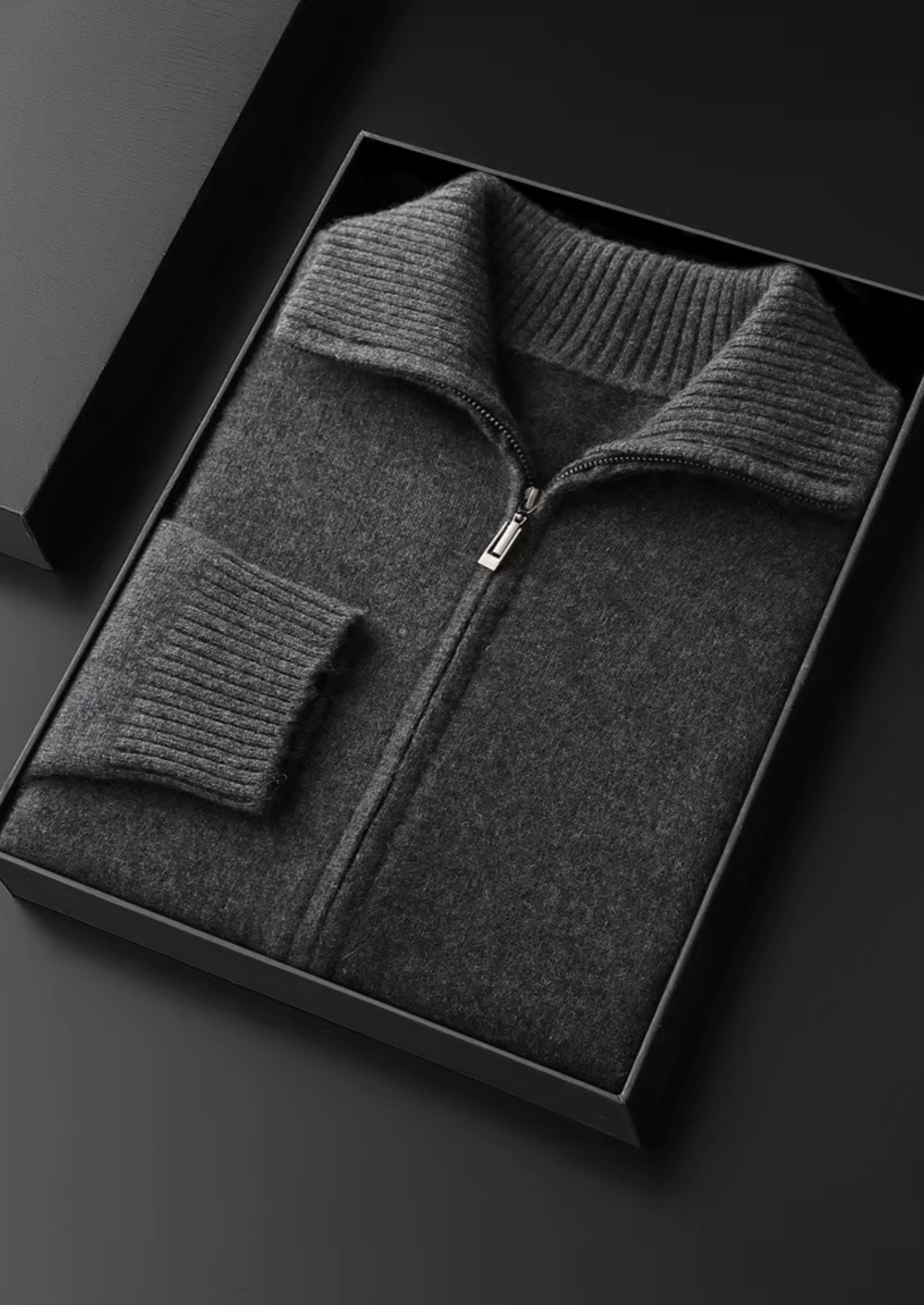 Asiago Cashmere Funnel Neck Cardigan