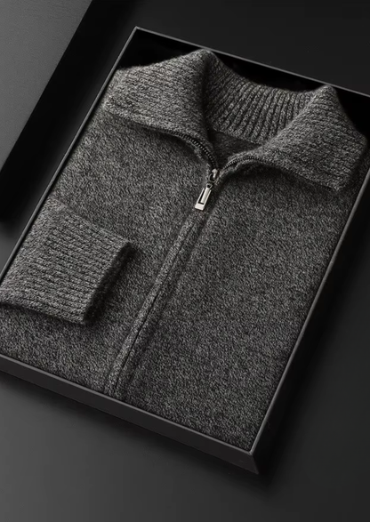 Asiago Cashmere Funnel Neck Cardigan