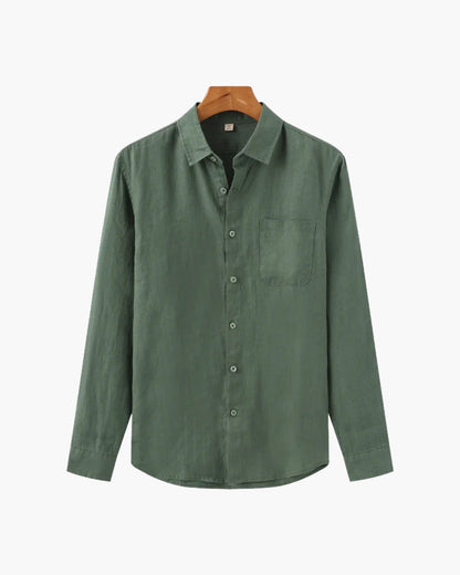 Capri Linen Shirt in Green