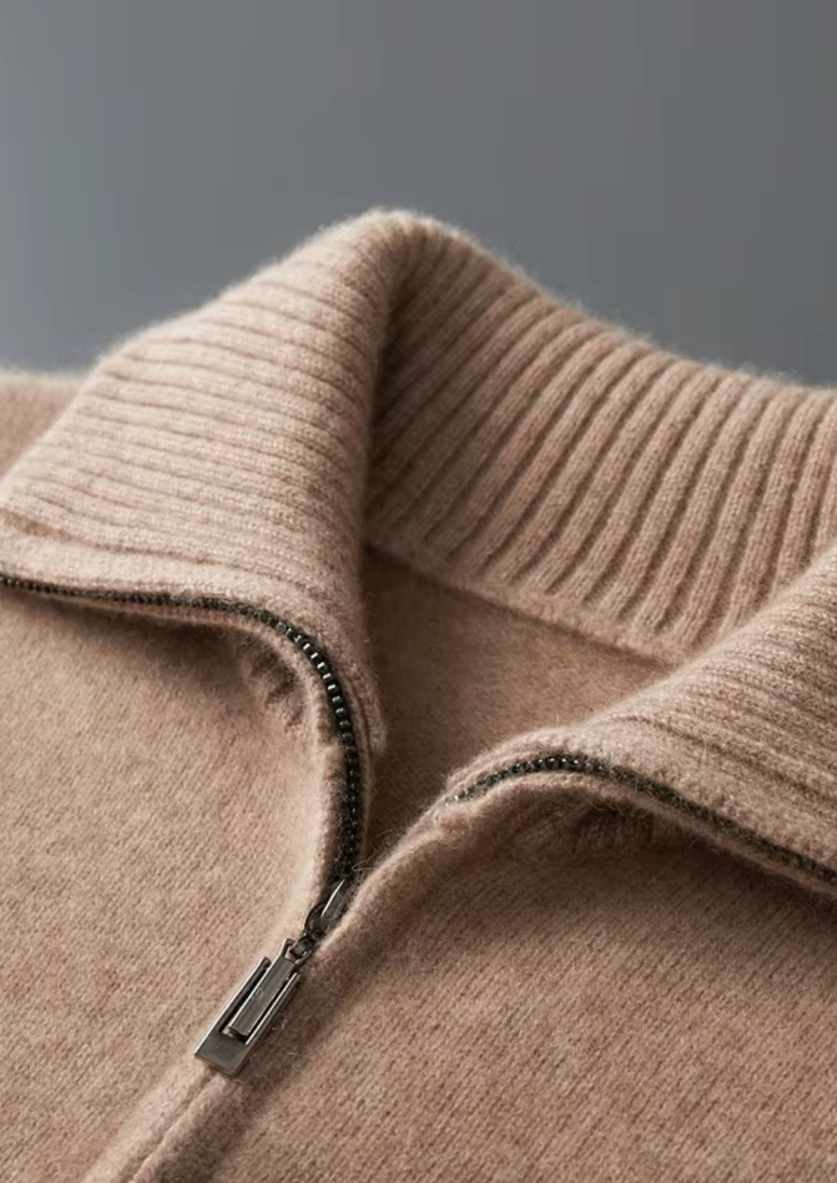 Asiago Cashmere Funnel Neck Cardigan