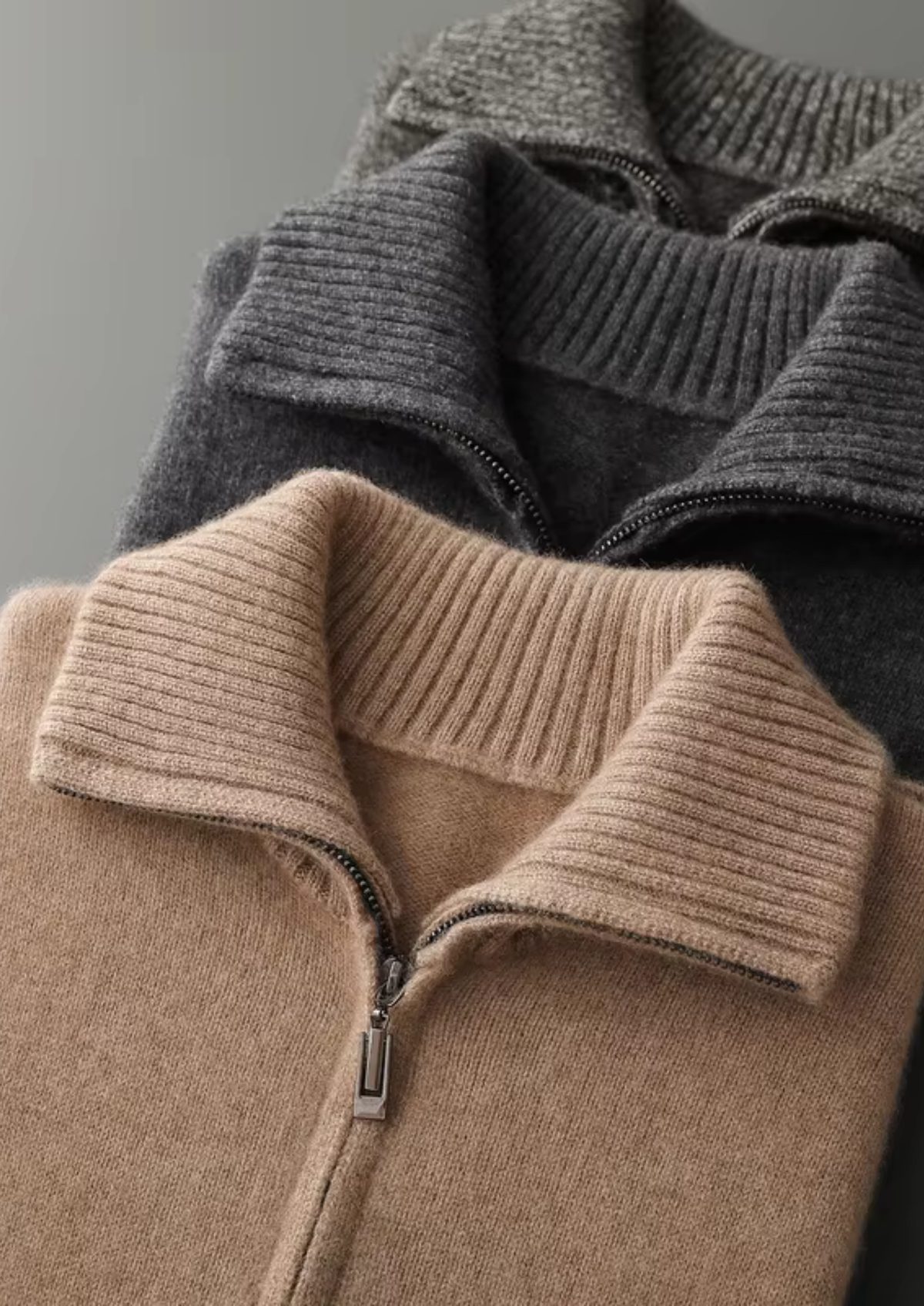 Asiago Cashmere Funnel Neck Cardigan