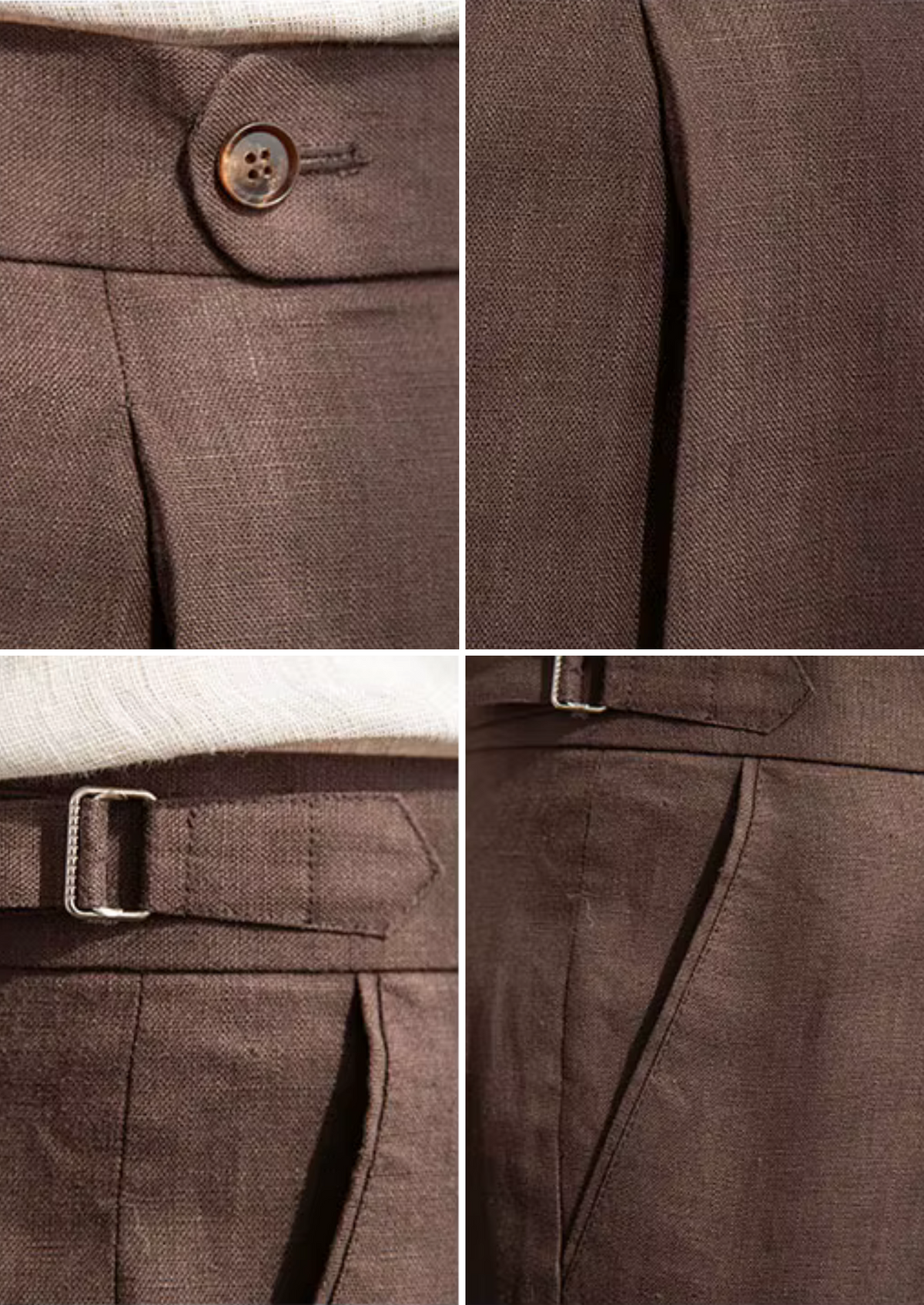 Lucca Pleated Linen Trousers