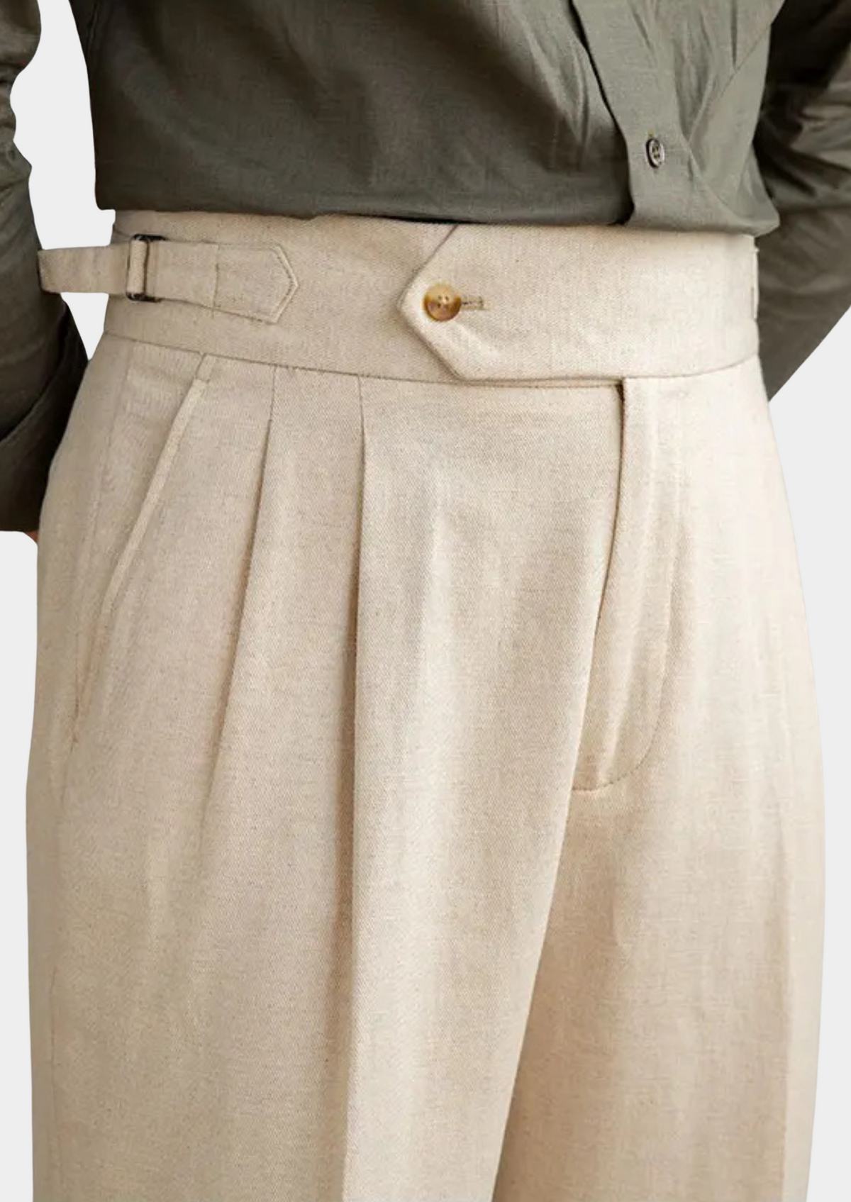 Ravello Pleated Linen Trousers