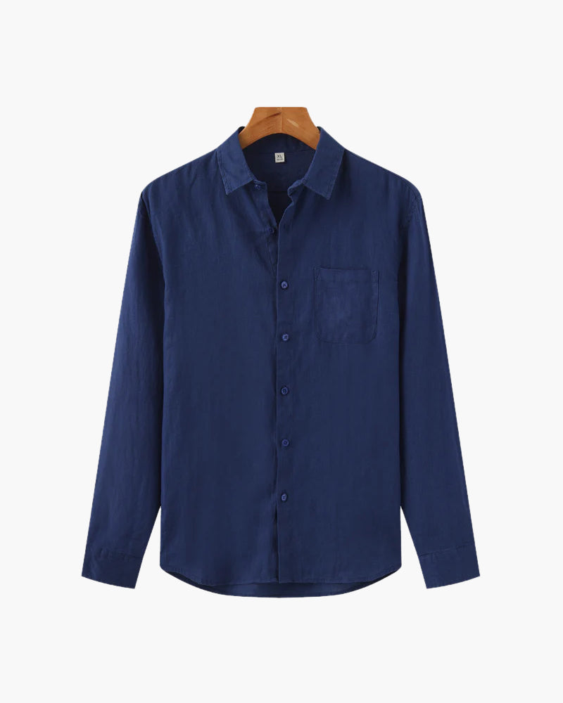 Capri Linen Shirt in Blue