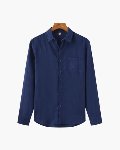 Capri Linen Shirt in Blue