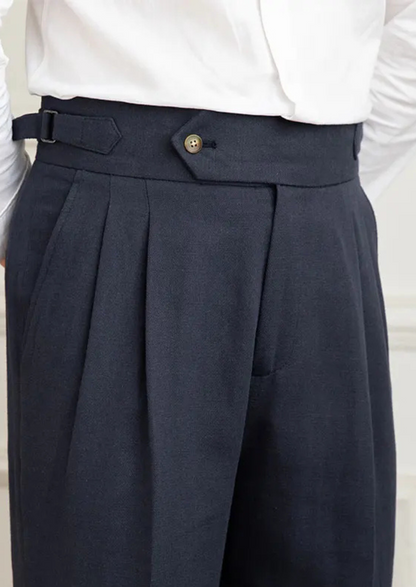 Ravello Pleated Linen Trousers