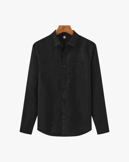 Capri Linen Shirt in Black