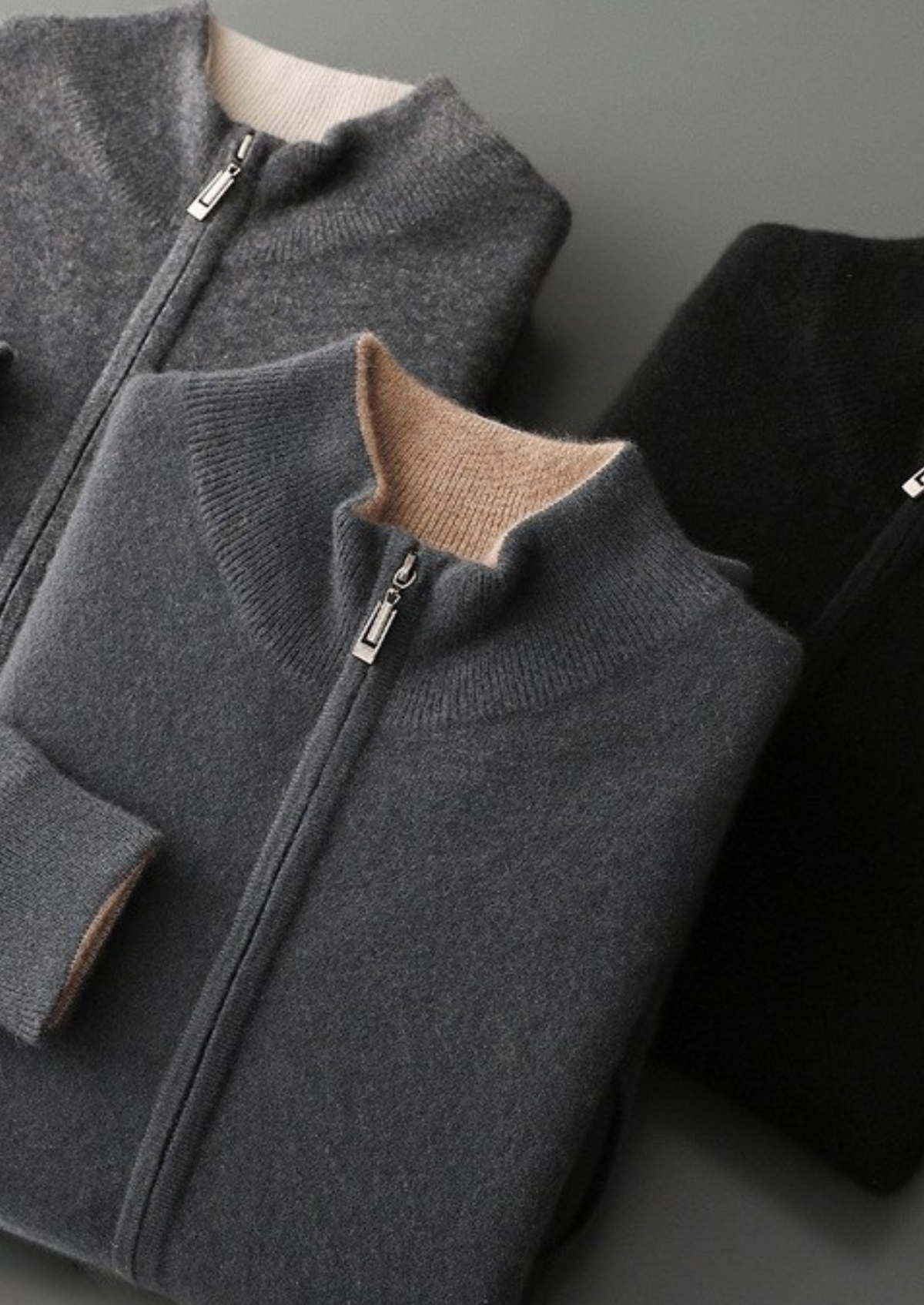 Merano Cashmere Two-Way Zip Cardigan