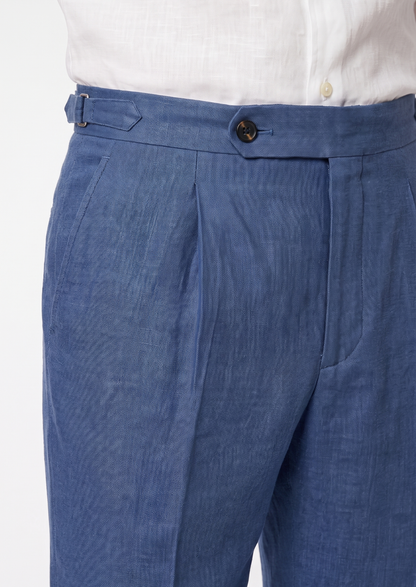 Lucca Pleated Linen Trousers
