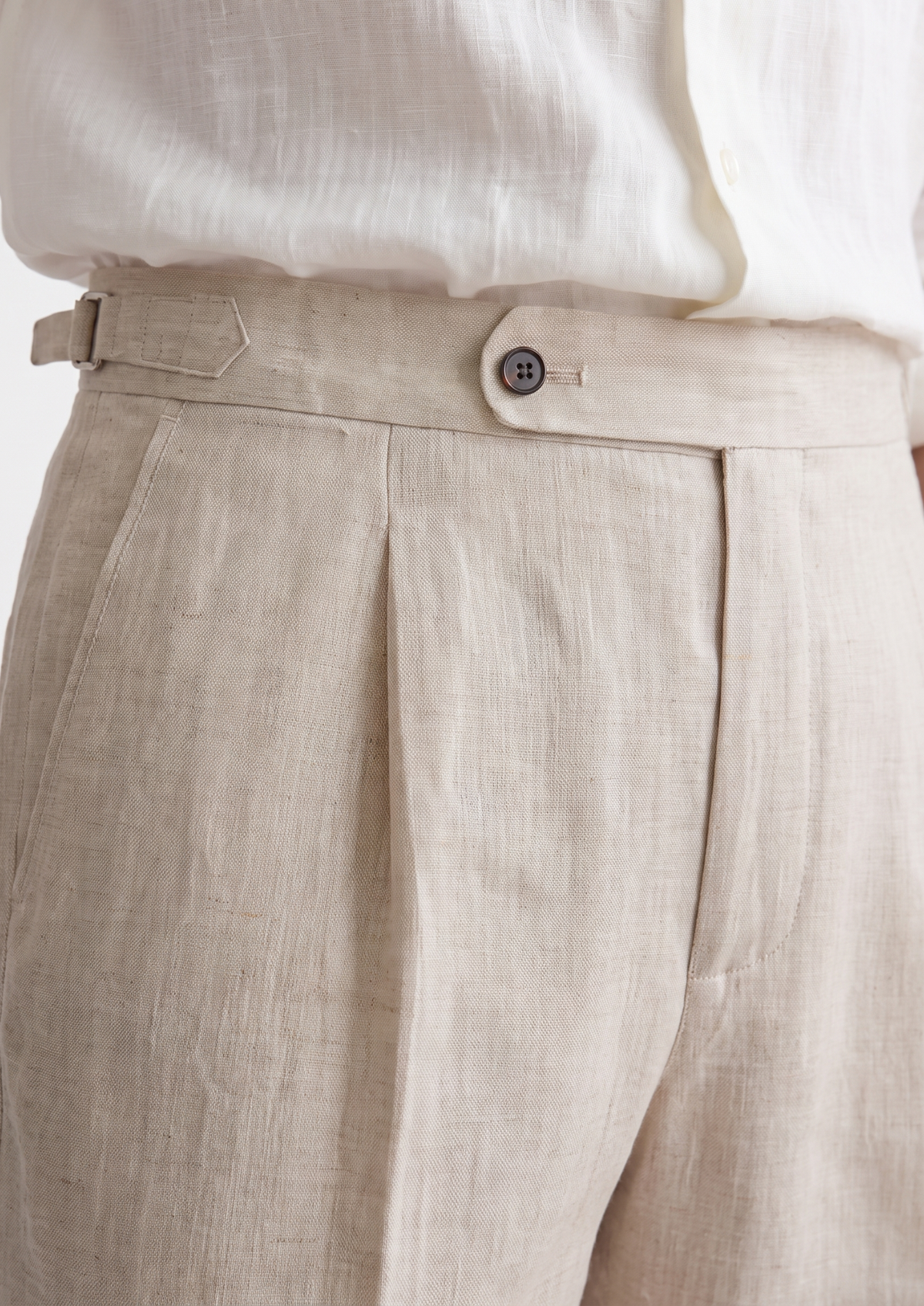 Lucca Pleated Linen Trousers