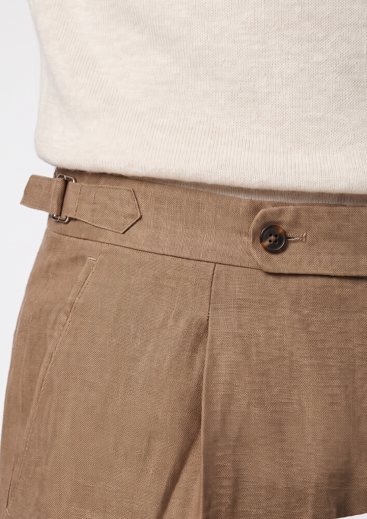 Lucca Pleated Linen Trousers